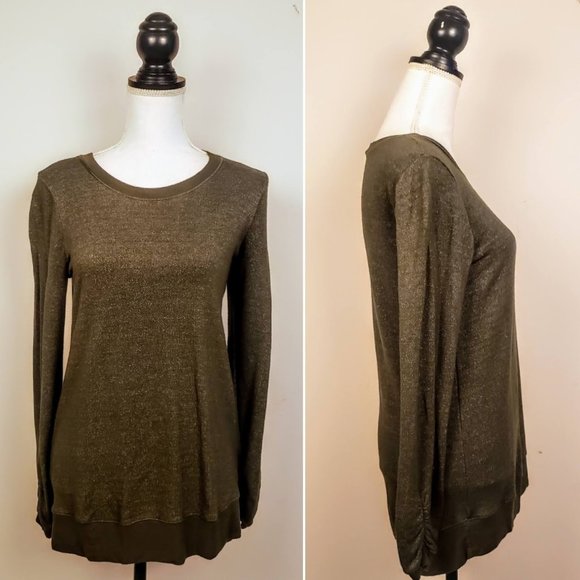 Splendid Tops - SPLENDID Top, Dark Green Rayon Very Soft Boho, XS